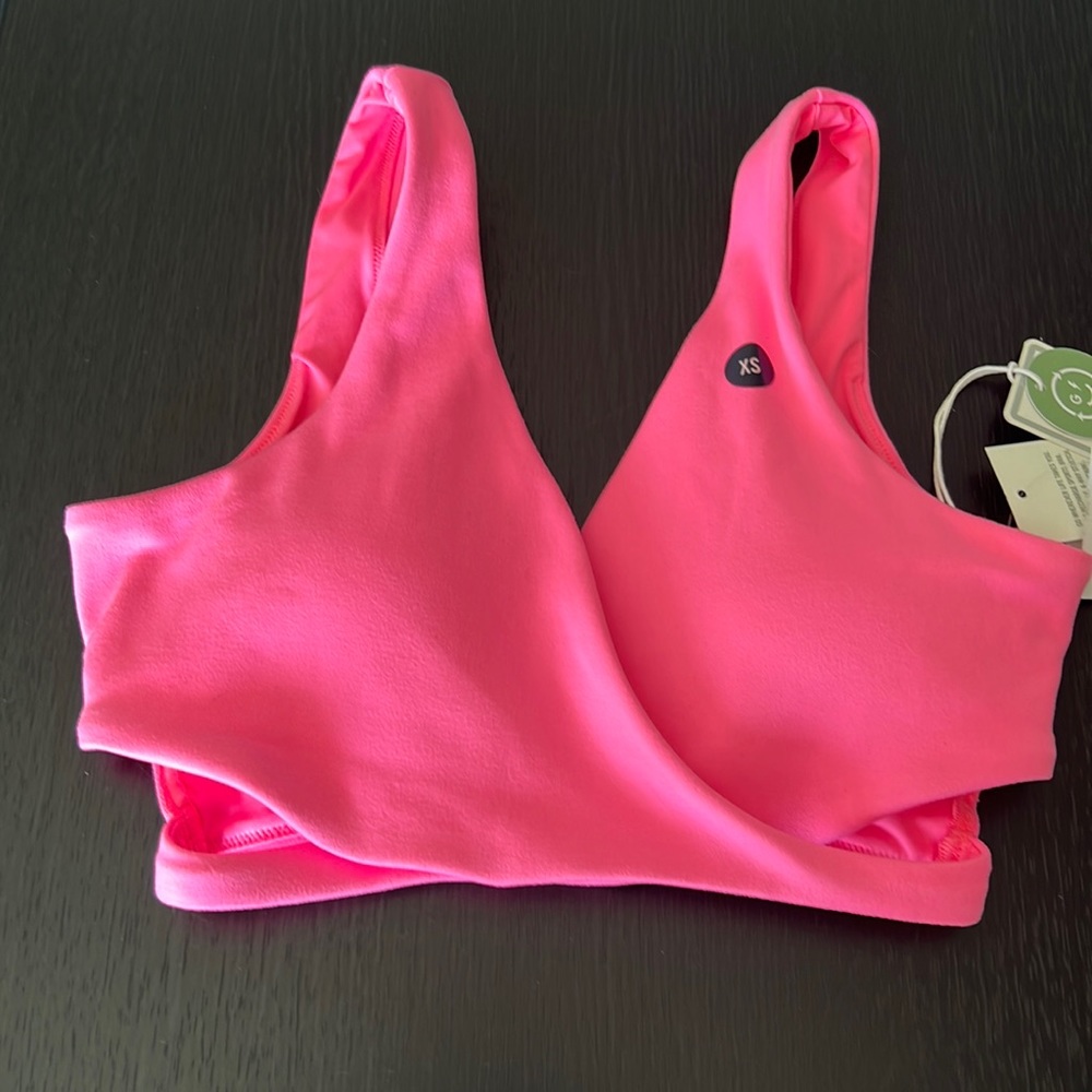 NWT * Gilly Hicks by Hollister Neon Pink Wrap Bra Top XS